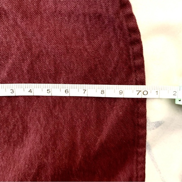 Zara Man Slim Fit Burgundy Long Sleeve Shirt Size L Minimalist Preppy Classic - Picture 6 of 7